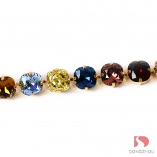 Fat square rhinestones cup chains